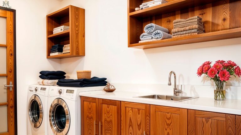 17 Genius Over Washer and Dryer Shelf Ideas to Maximize Storage